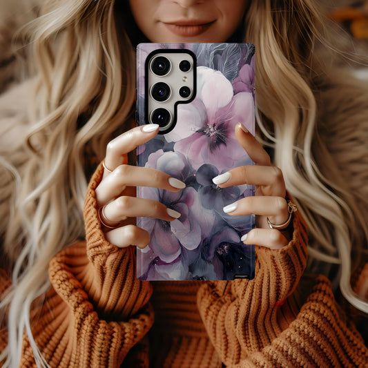🌙 Midnight Bloom Luxe – Moody Floral Protective Phone Case 🌙
