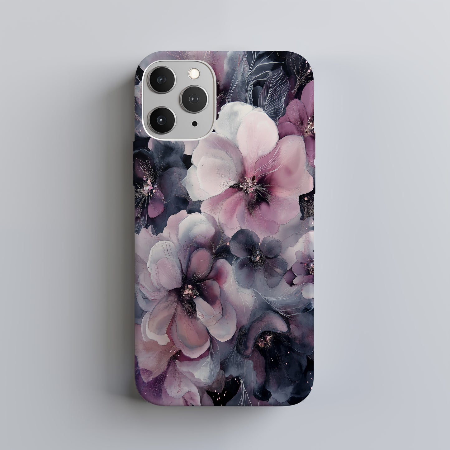 🌙 Midnight Bloom Luxe – Moody Floral Protective Phone Case 🌙