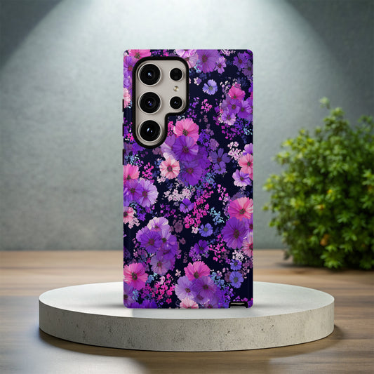 🌸 Midnight Bloom Floral Protective Phone Case