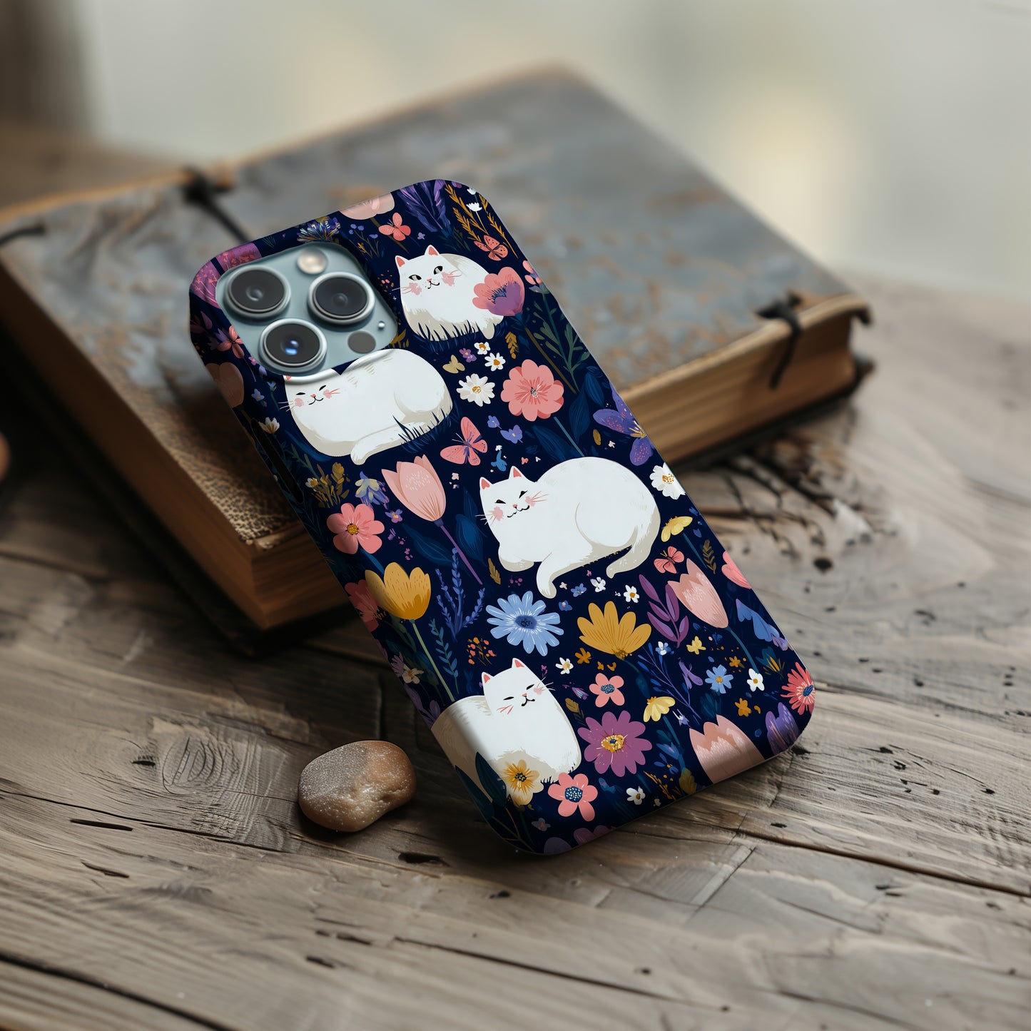 🐱 Moonlit Garden Cats Protective Phone Case