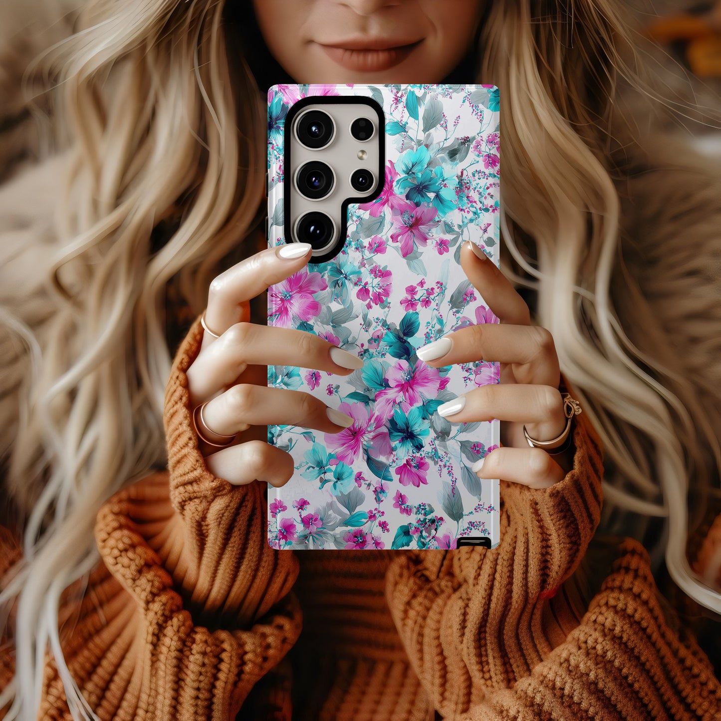 🌺 Tropical Breeze Floral Protective Phone Case