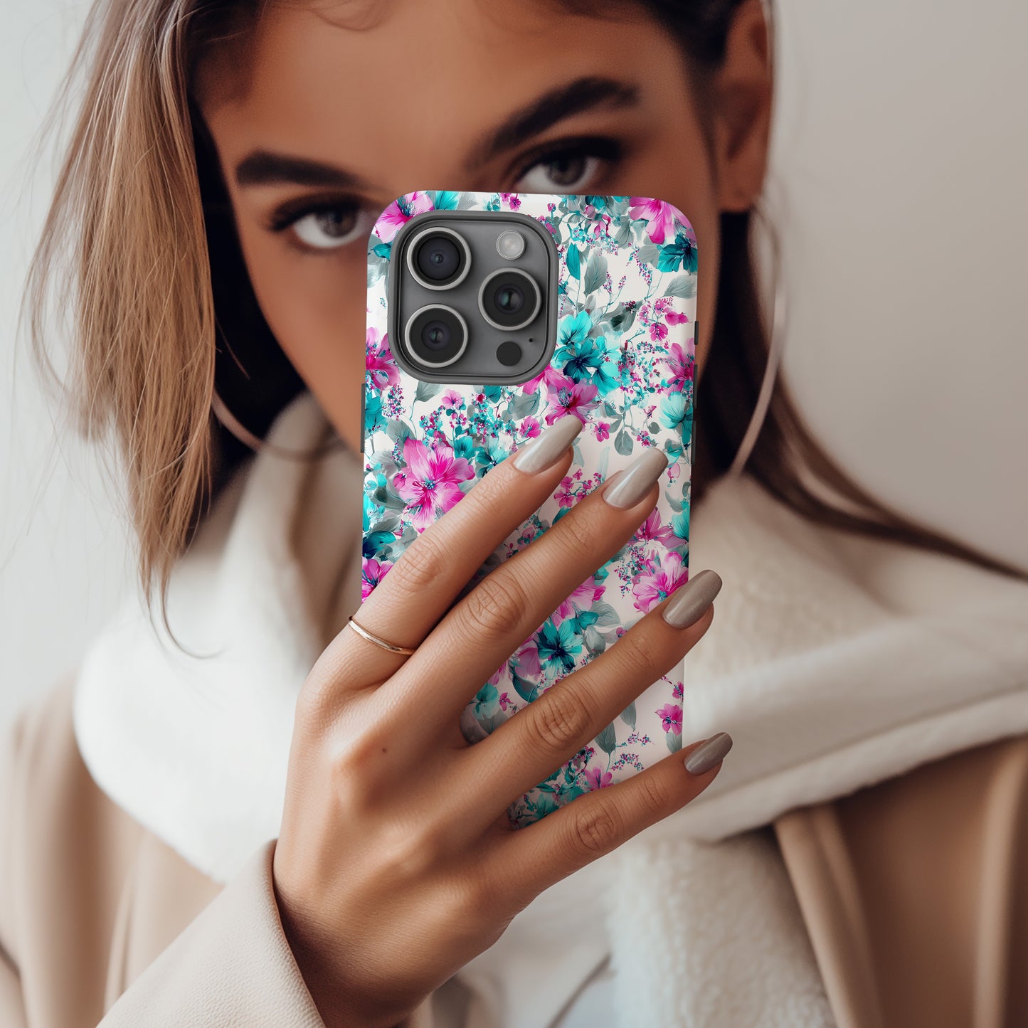 🌺 Tropical Breeze Floral Protective Phone Case