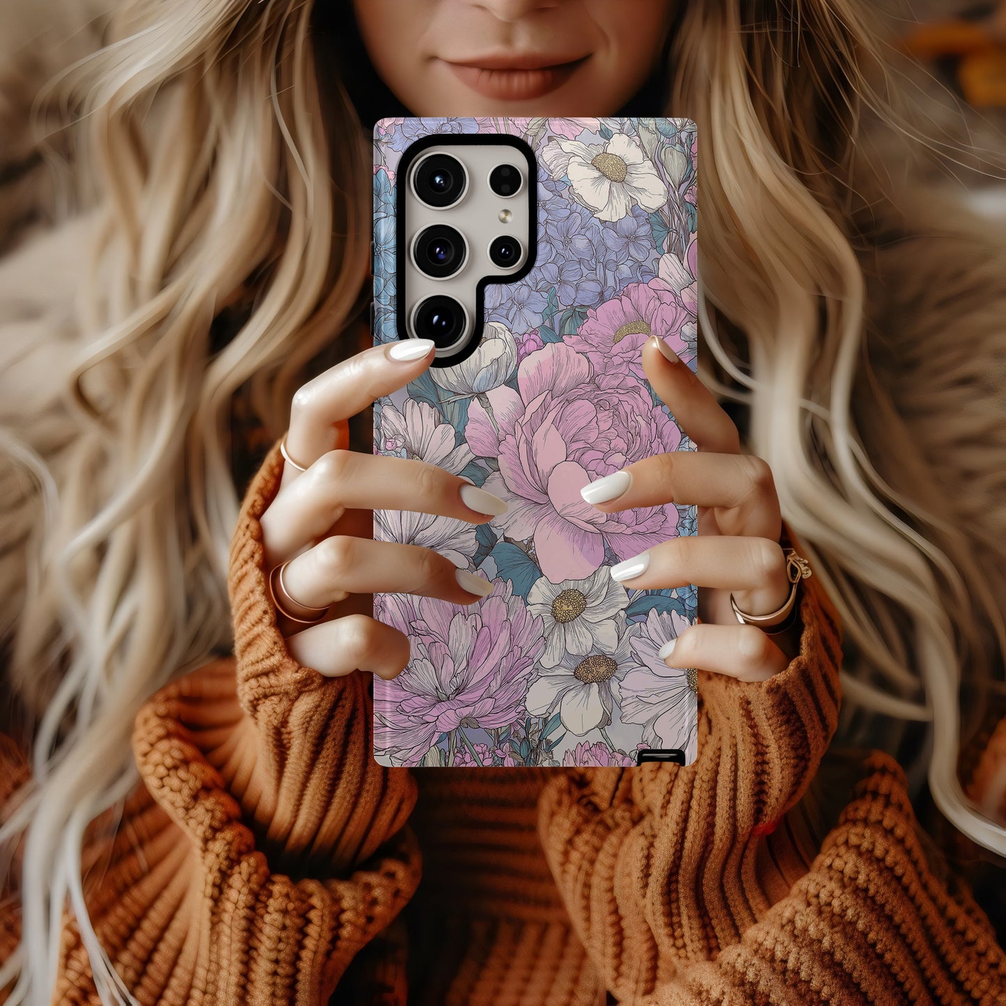 🌸 Vintage Bloom Garden Protective Phone Case