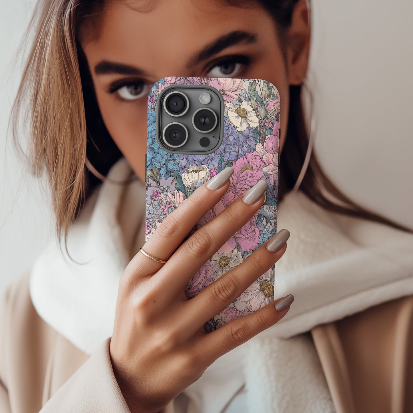 🌸 Vintage Bloom Garden Protective Phone Case