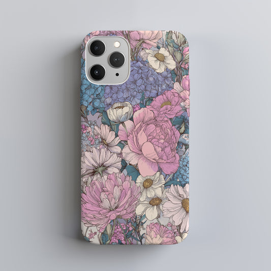 🌸 Vintage Bloom Garden Protective Phone Case