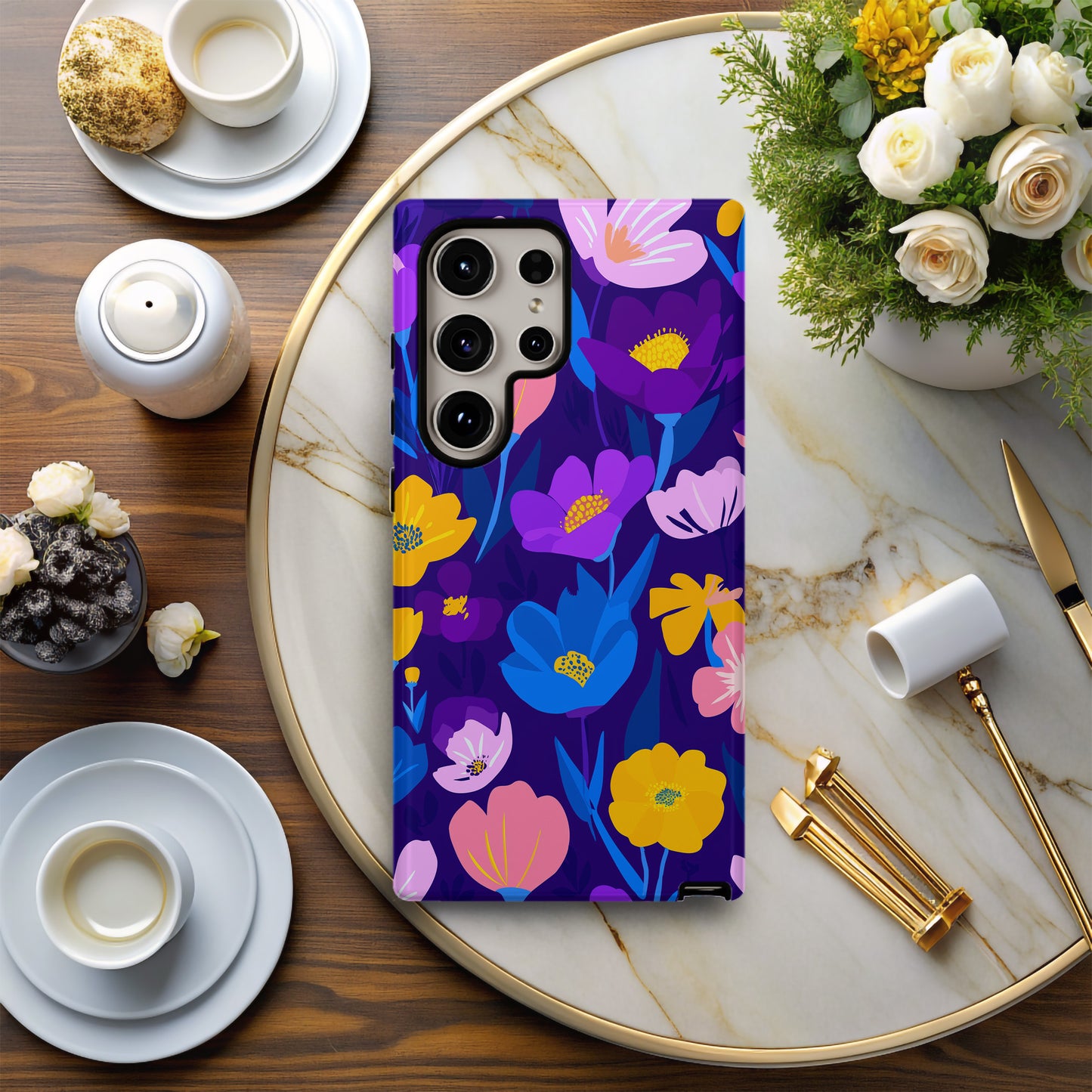 🌺 Midnight Bloom Floral Protective Phone Case 🌺