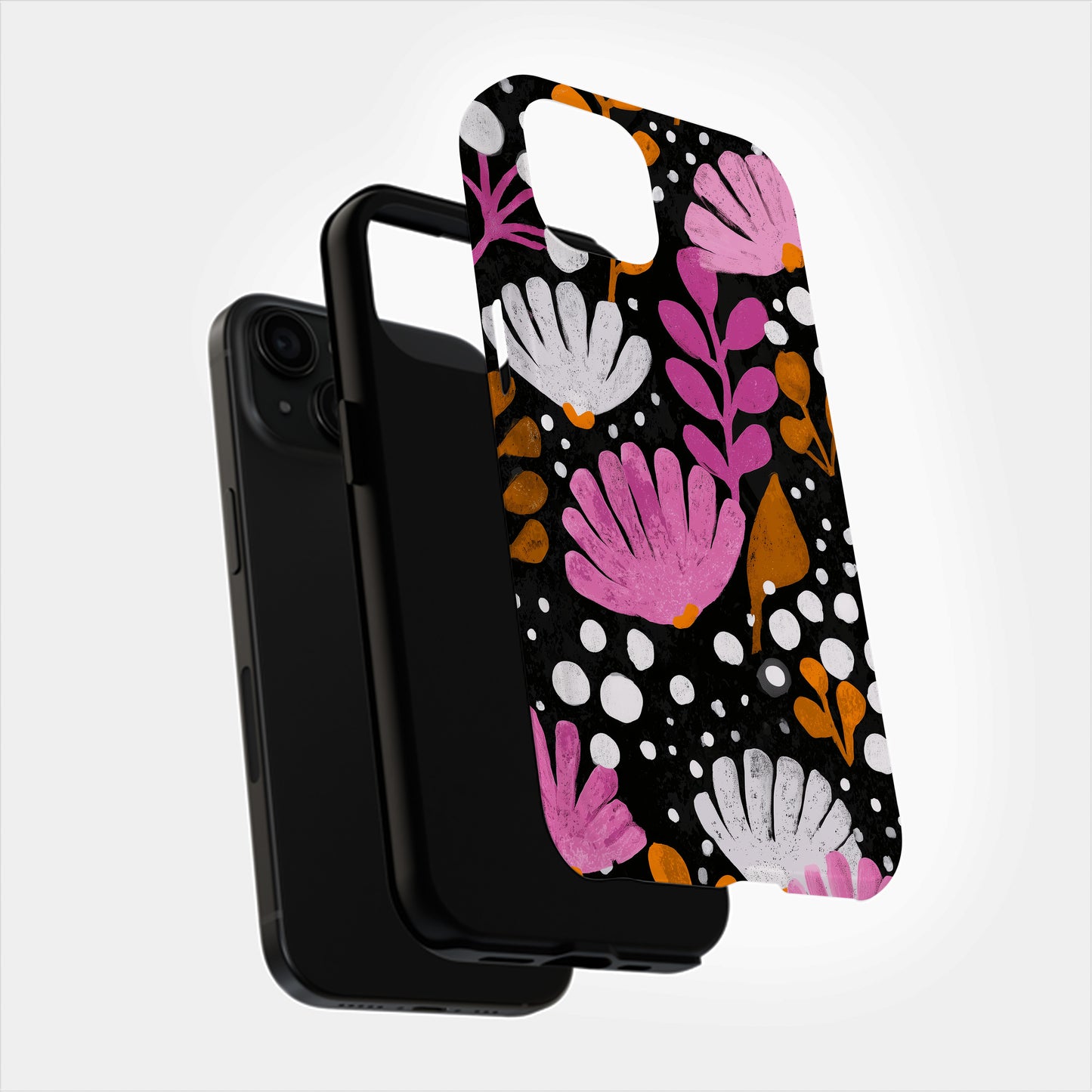 🌙 Midnight Folk Floral Protective Phone Case 🌙