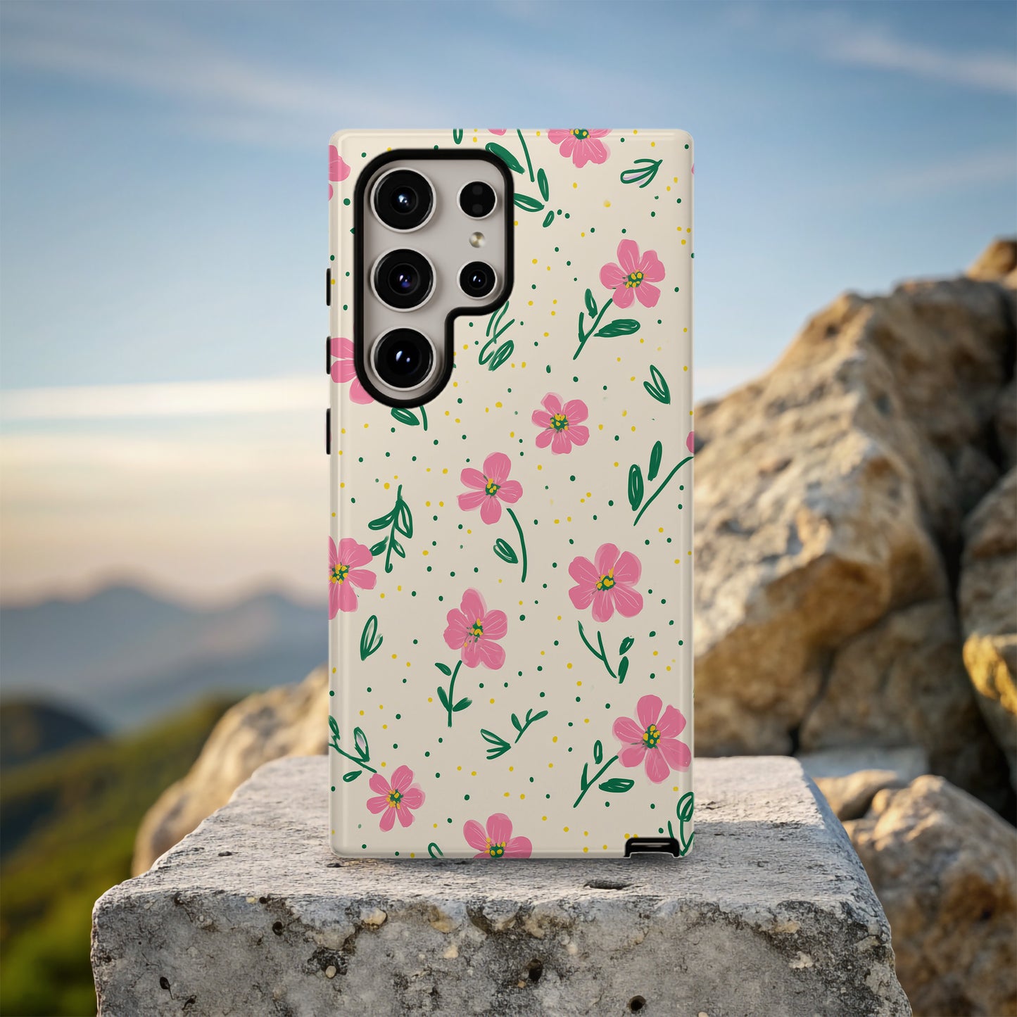 🌸 Sweet Meadow Pink Floral Protective Phone Case 🌸