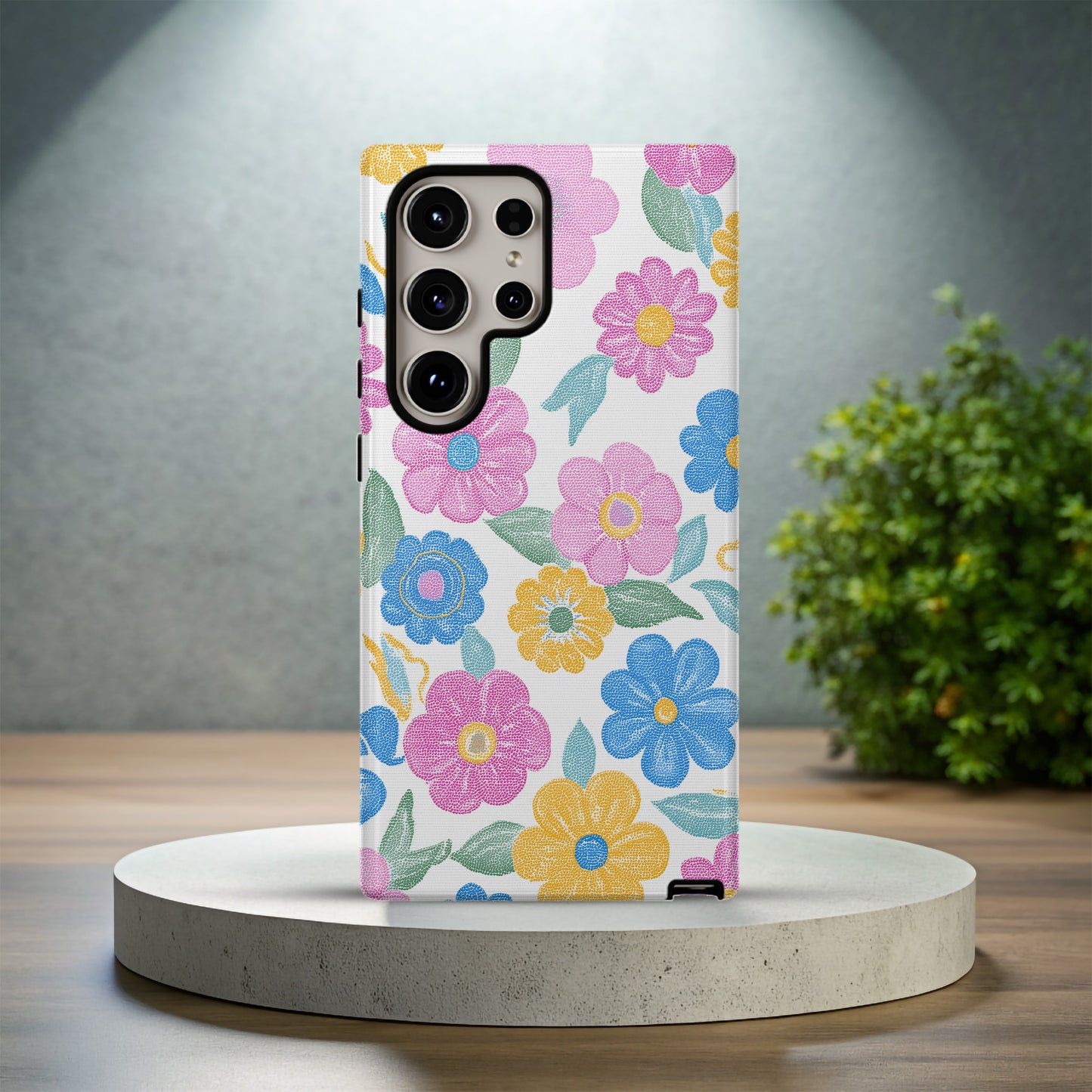 🌼 Retro Pop Bloom Protective Phone Case