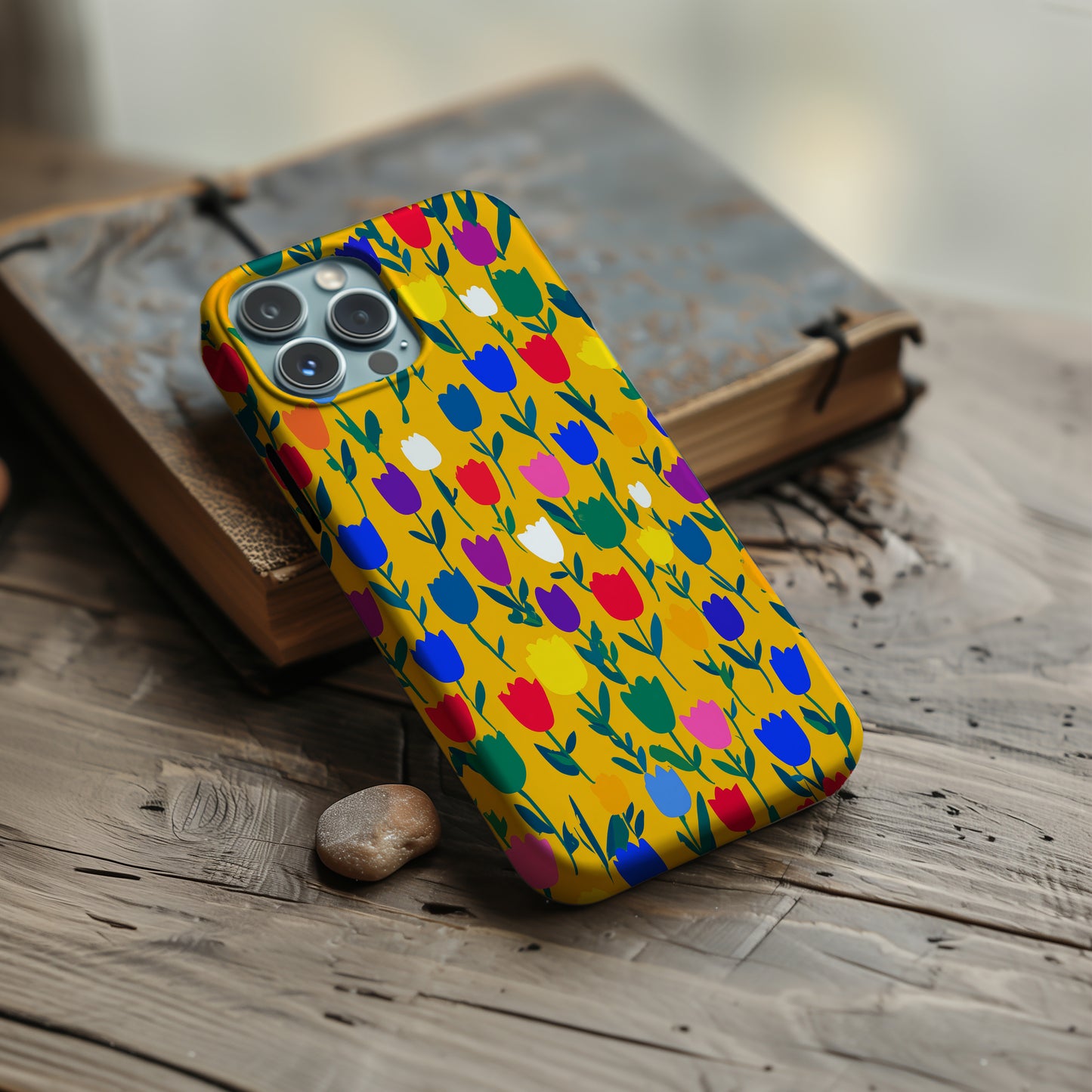 🌷 Bold Tulip Garden Protective Phone Case