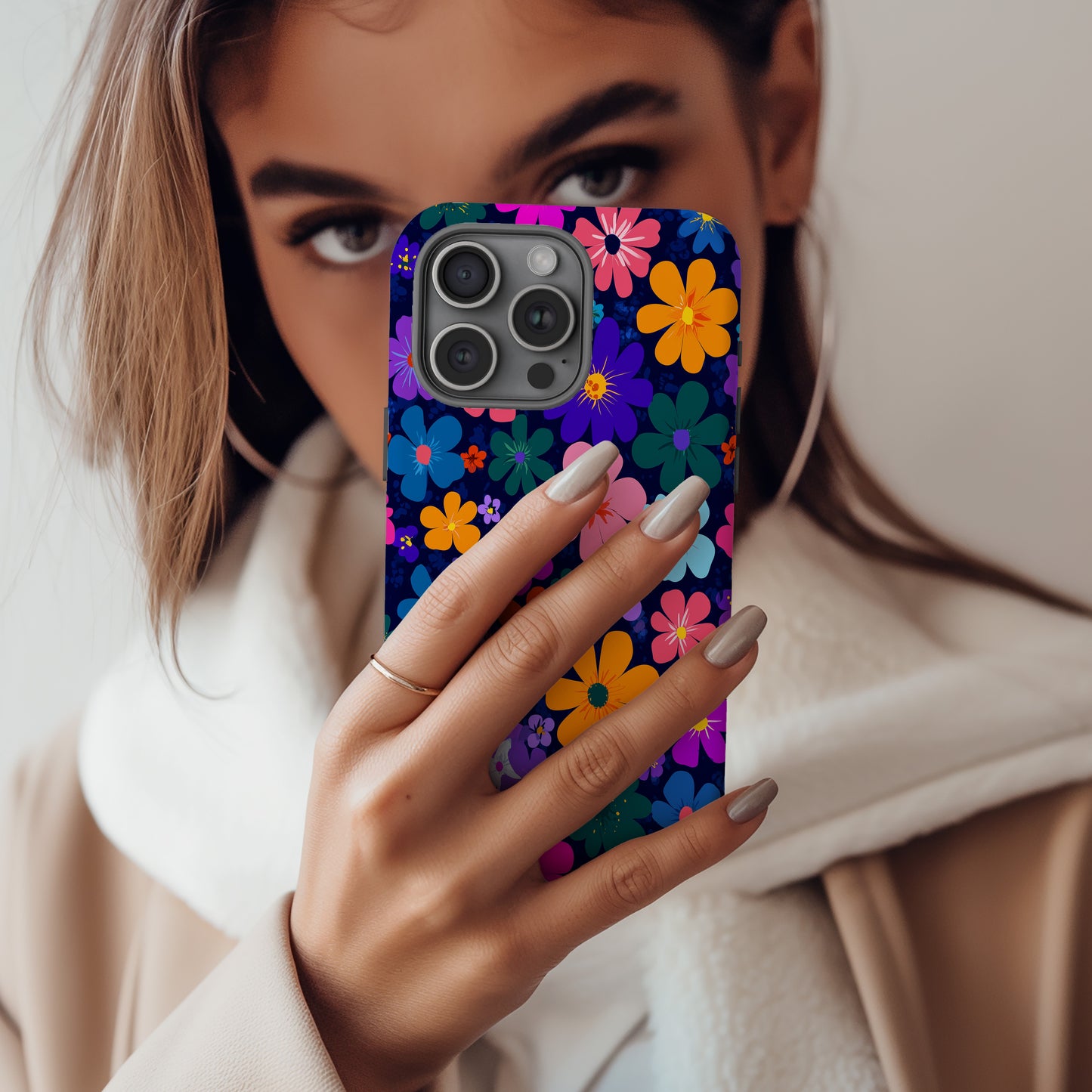 🌙 Midnight Bloom Protective Phone Case