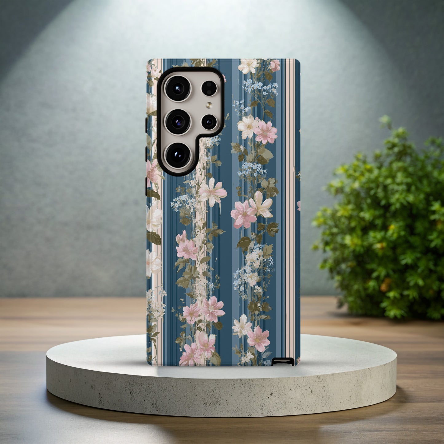 🌿 Vintage Stripe Garden Protective Phone Case