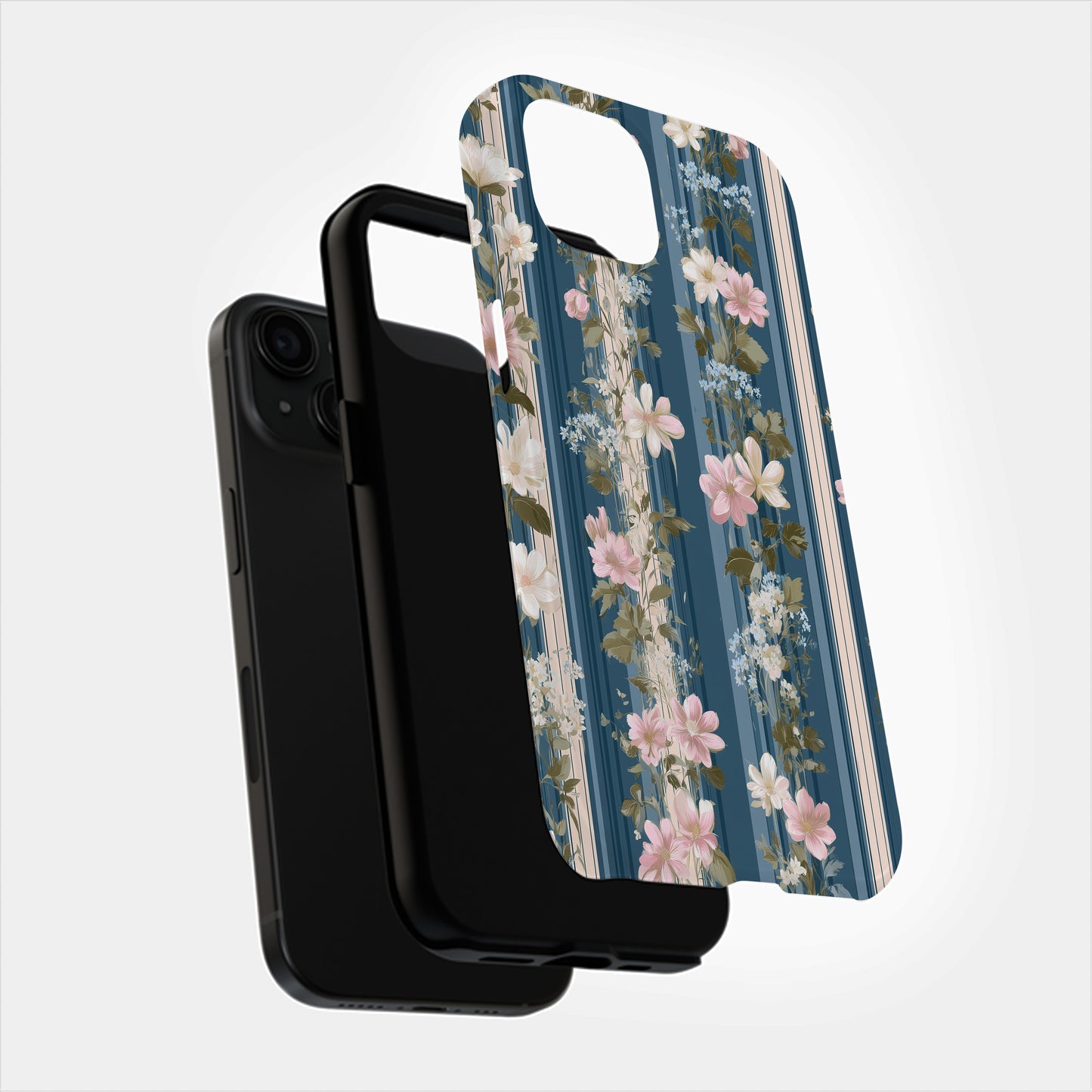 🌿 Vintage Stripe Garden Protective Phone Case