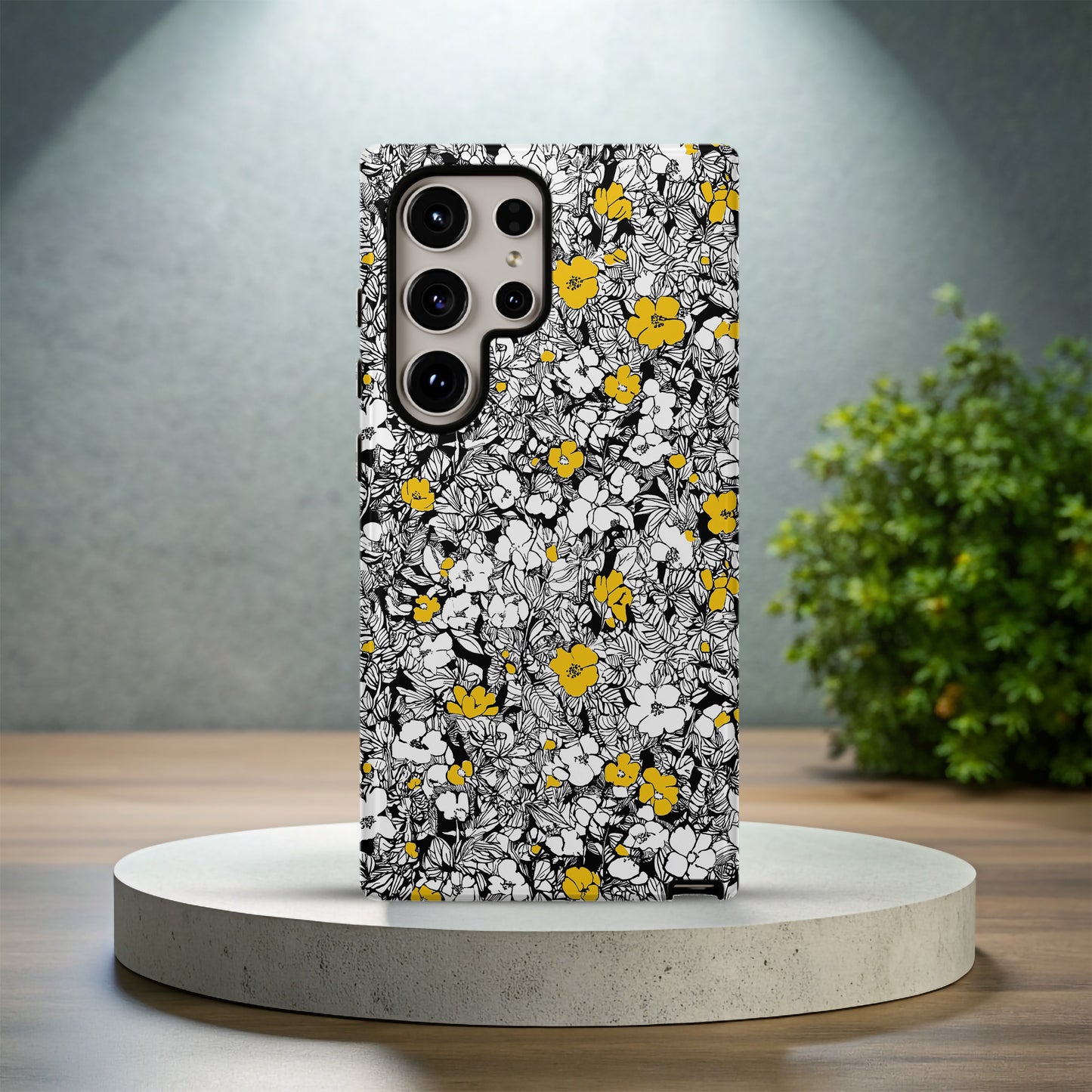 Golden Bloom Floral Phone Case