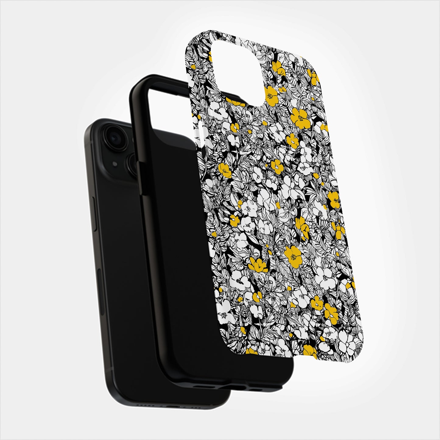 Golden Bloom Floral Phone Case