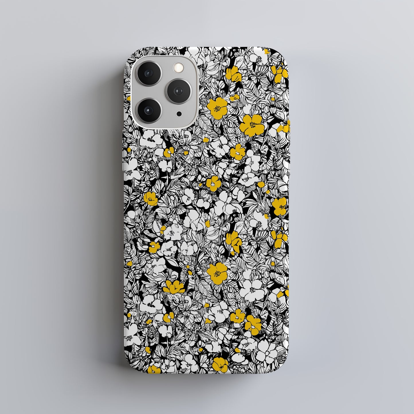 Golden Bloom Floral Phone Case