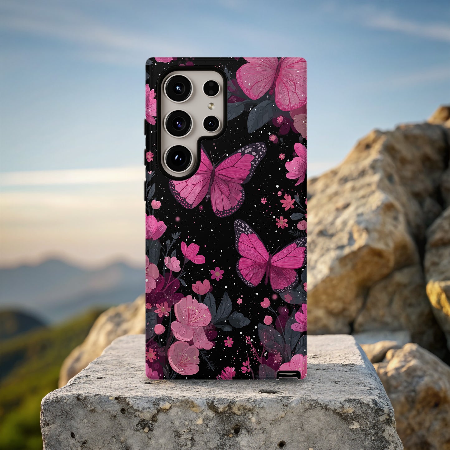 Pink Butterfly Garden Phone Case