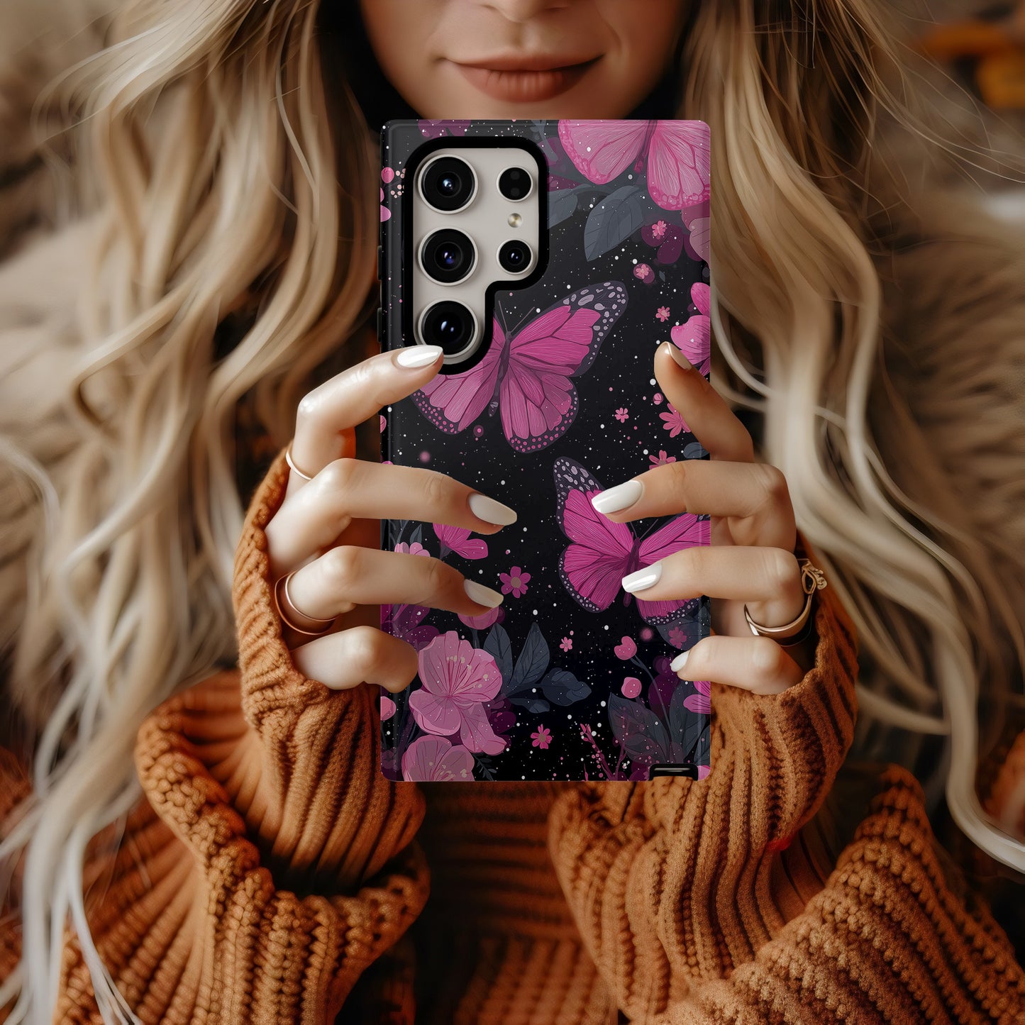 Pink Butterfly Garden Phone Case