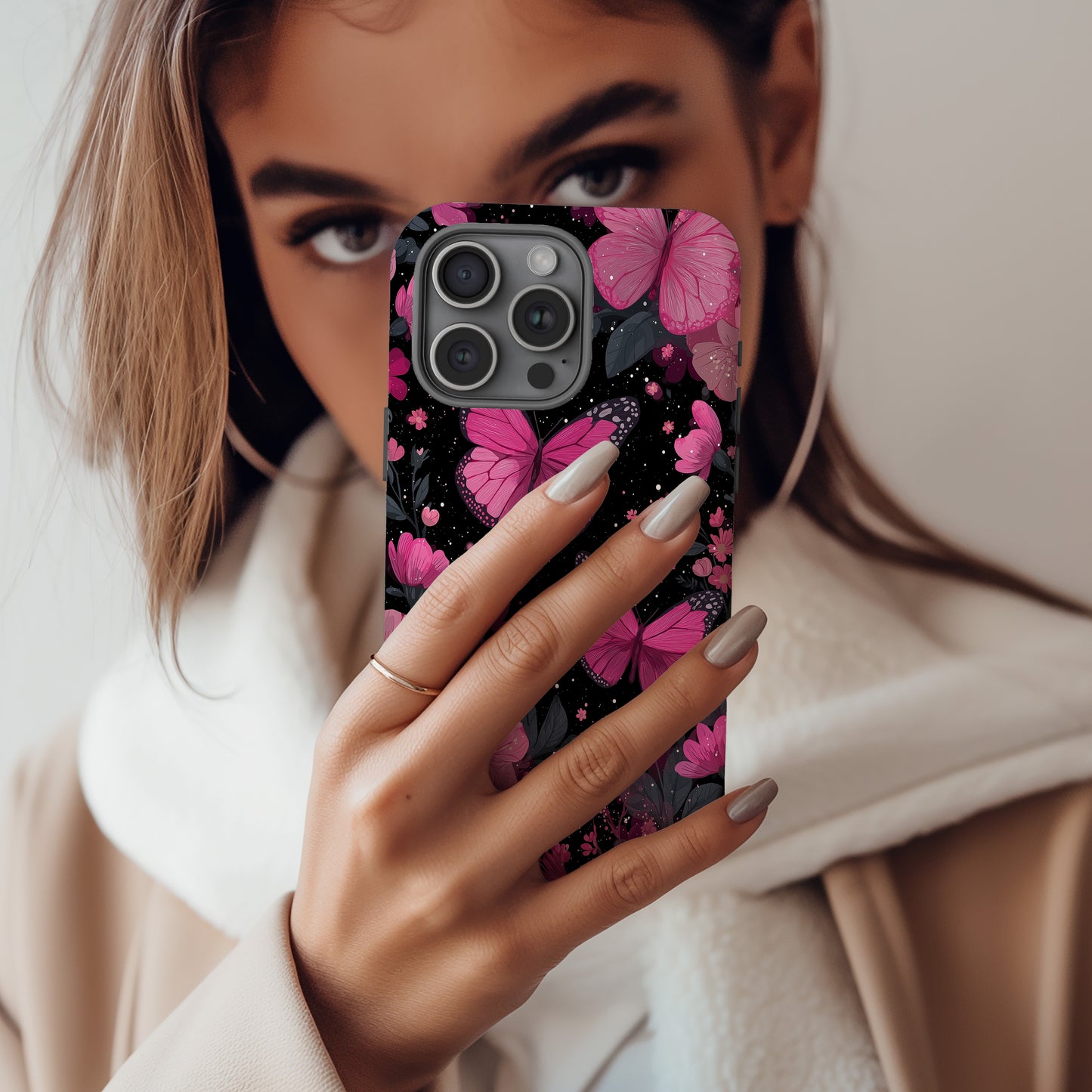 Pink Butterfly Garden Phone Case