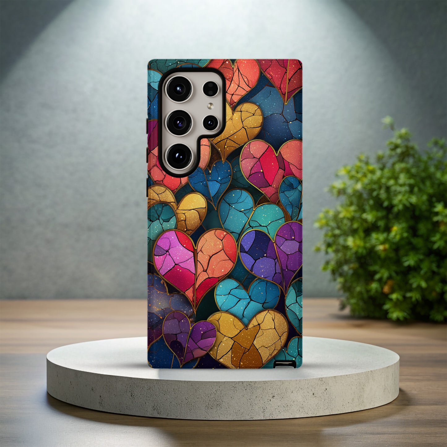 Vibrant Galaxy Heart Phone Case – Colorful Cosmic Love Design