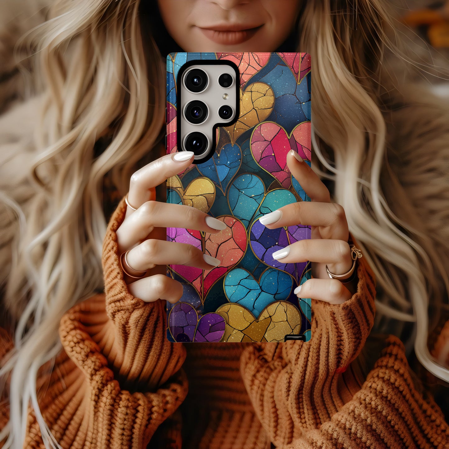 Vibrant Galaxy Heart Phone Case – Colorful Cosmic Love Design