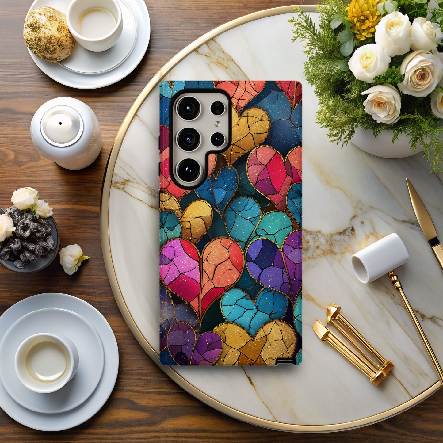 Vibrant Galaxy Heart Phone Case – Colorful Cosmic Love Design