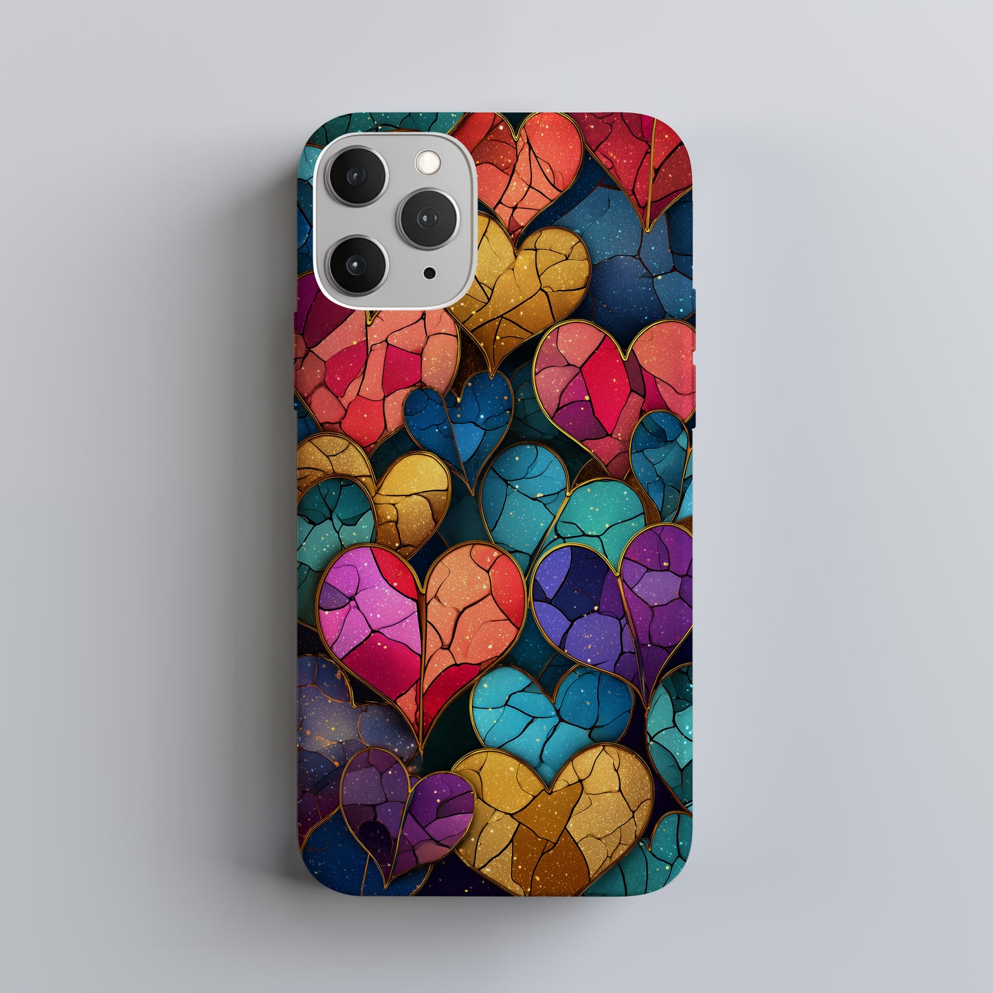 Vibrant Galaxy Heart Phone Case – Colorful Cosmic Love Design