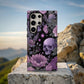 💀🌸 Midnight Bloom Skull Protective Phone Case
