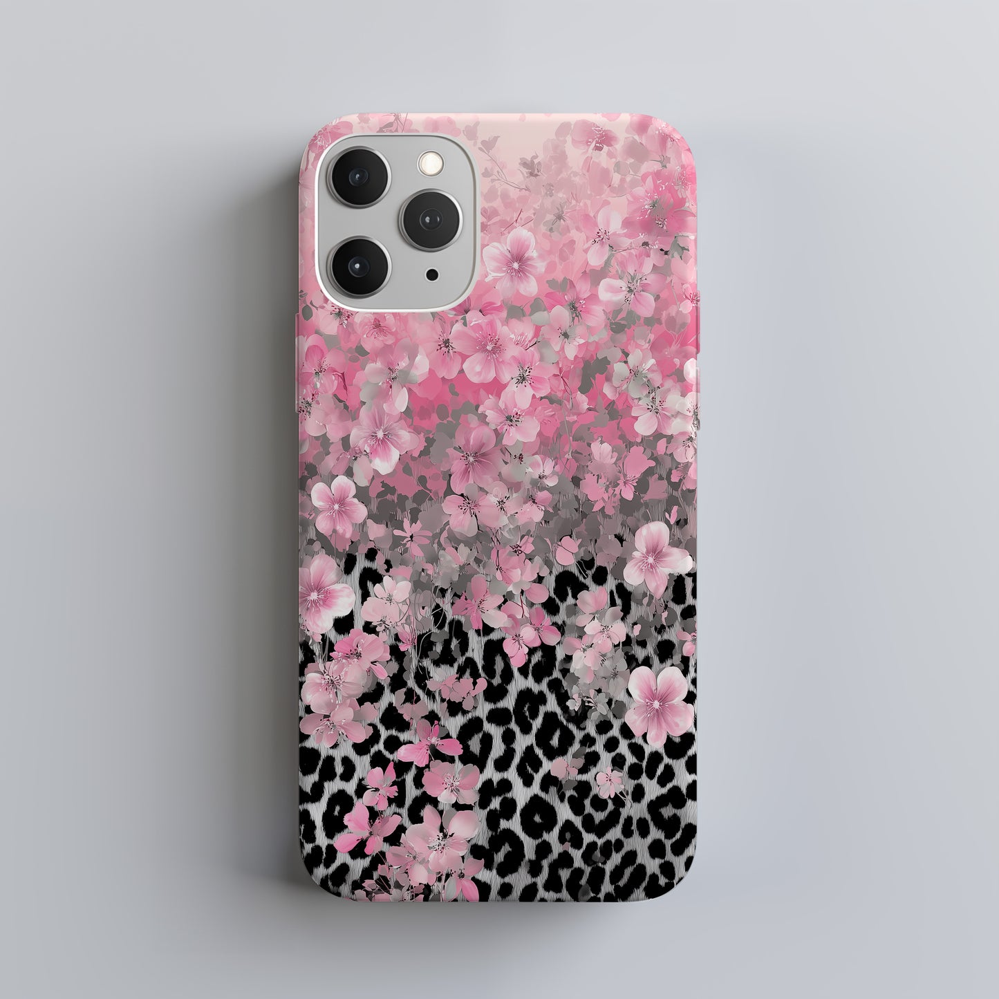 🌸🐆 Blush Bloom Leopard Protective Phone Case