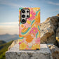 🌼 Retro Sunset Bloom Protective Phone Case