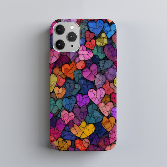 💖 Shattered Love Mosaic Protective Phone Case