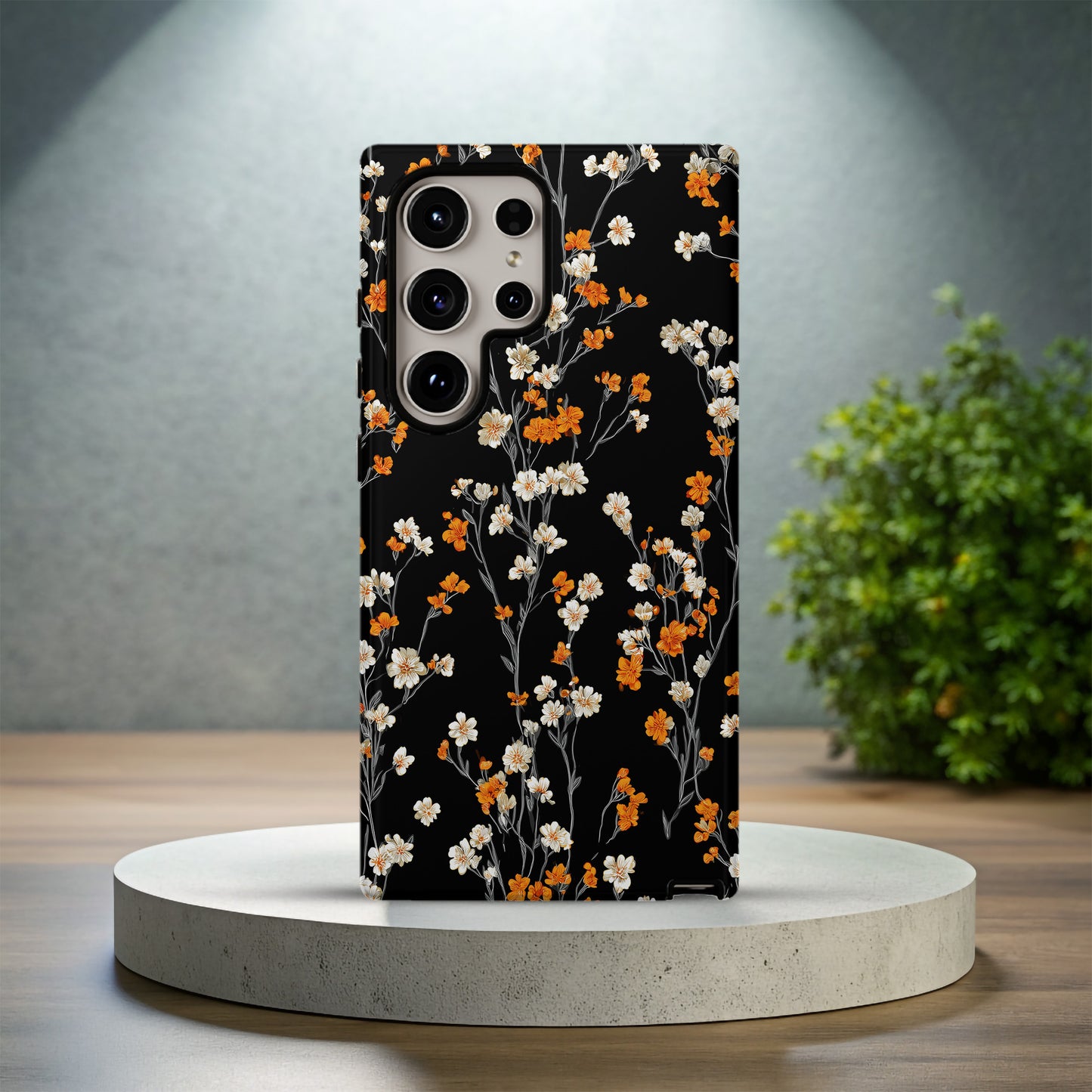 Midnight Bloom Floral Protective Phone Case