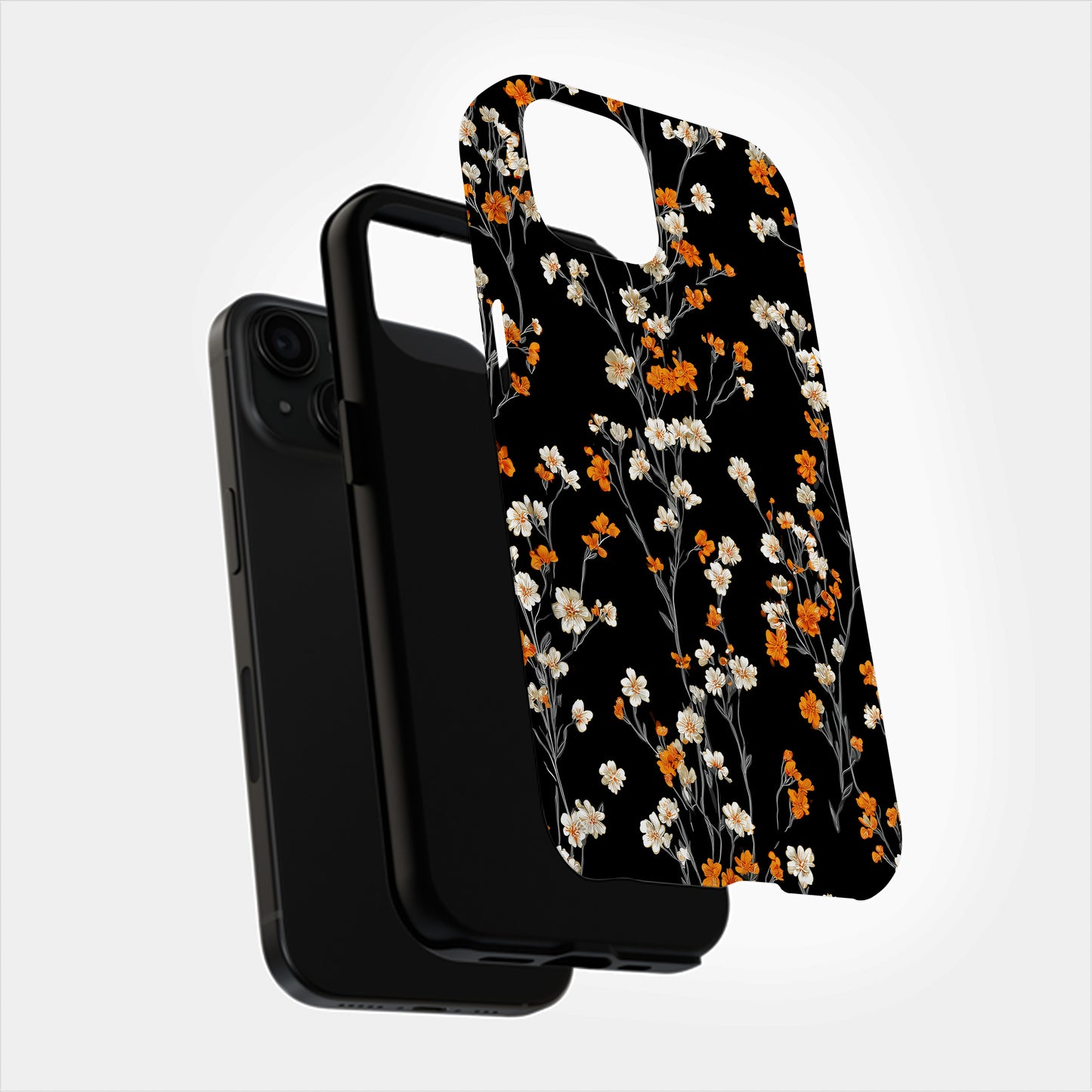 Midnight Bloom Floral Protective Phone Case