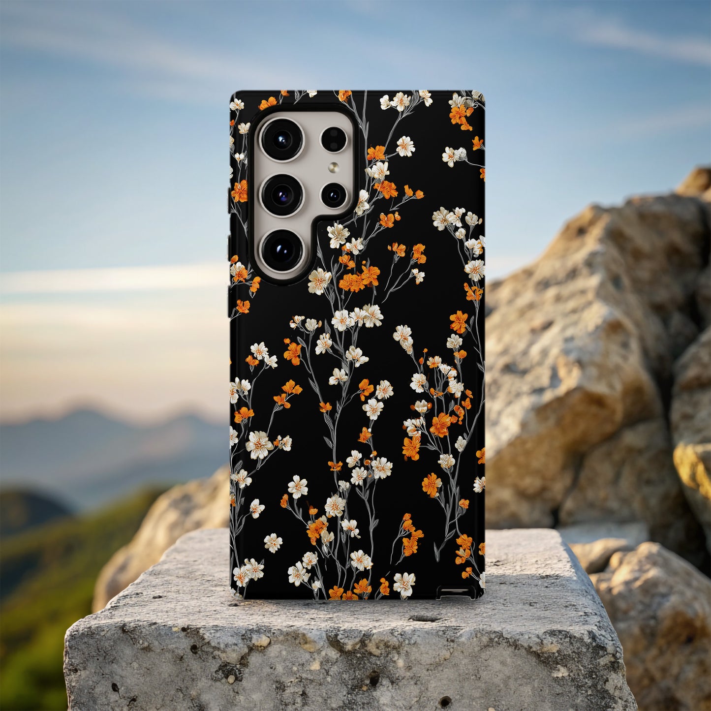 Midnight Bloom Floral Protective Phone Case