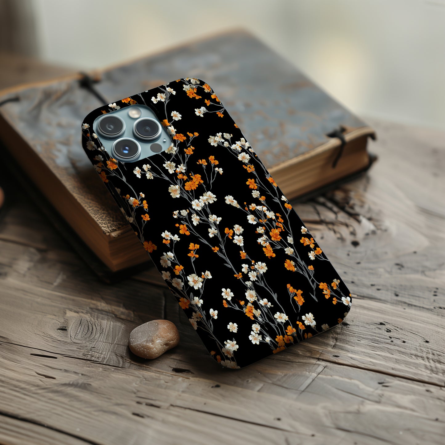 Midnight Bloom Floral Protective Phone Case