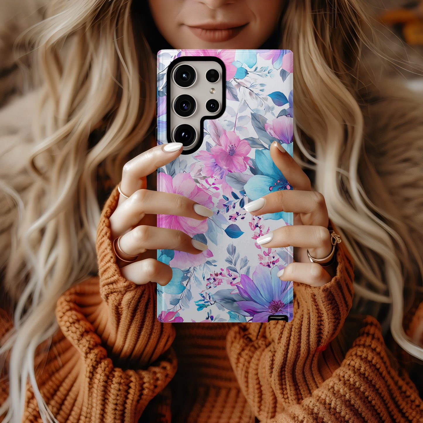 Pastel Bloom Garden Protective Phone Case