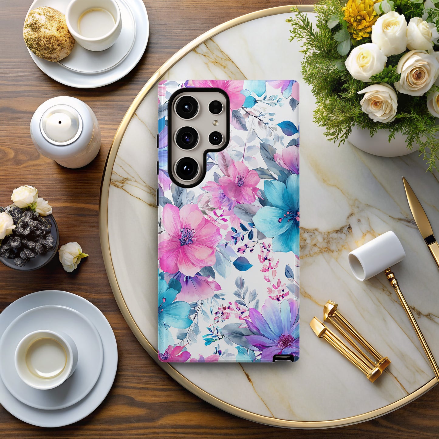 Pastel Bloom Garden Protective Phone Case