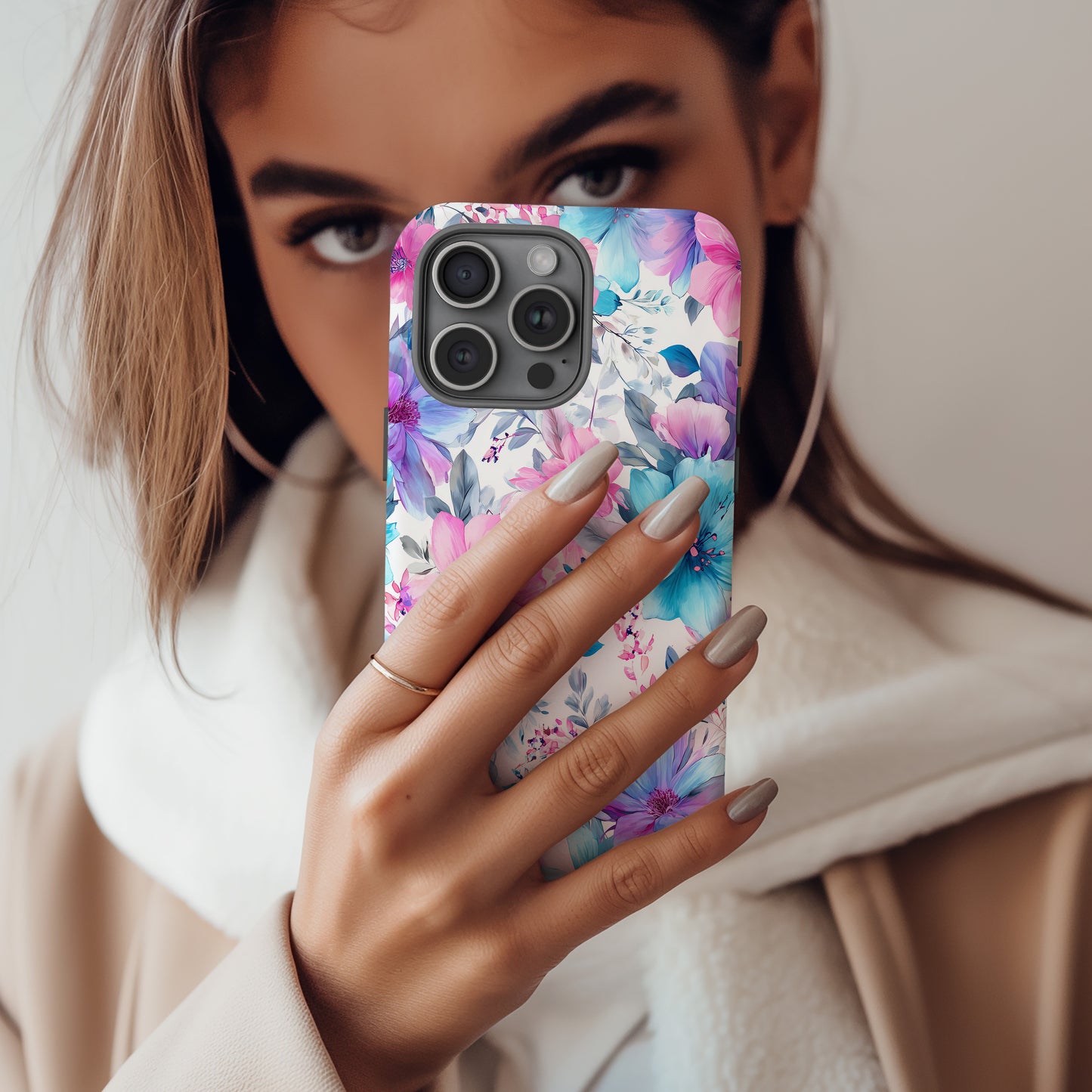 Pastel Bloom Garden Protective Phone Case