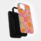 Retro Bloom Swirl Protective Phone Case