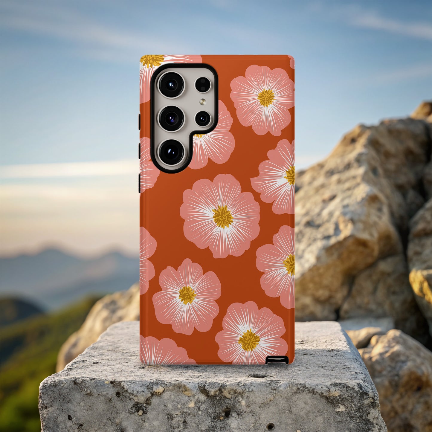 Sunset Blossom Minimalist Protective Phone Case