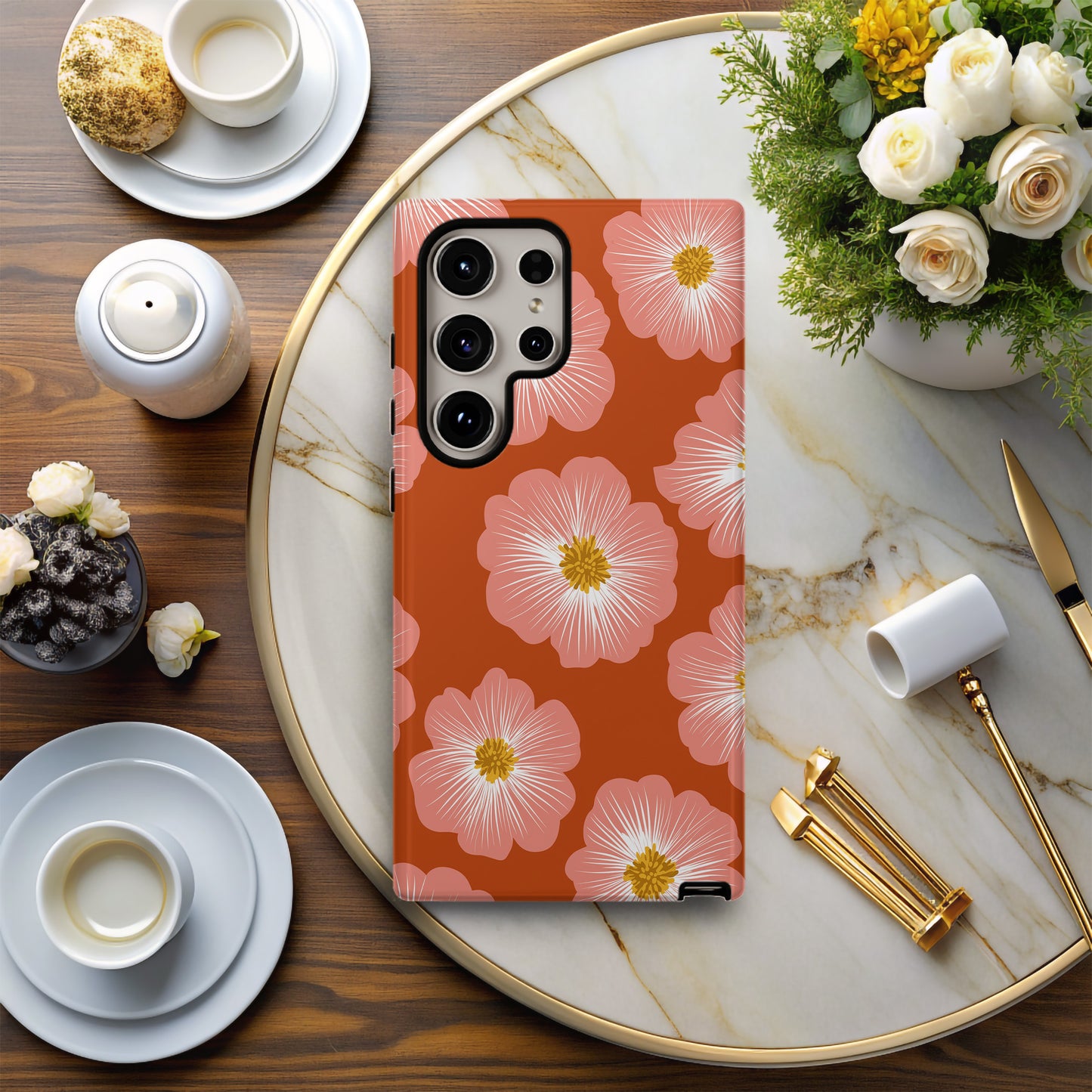 Sunset Blossom Minimalist Protective Phone Case