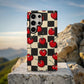Retro Cherry Checkerboard Protective Phone Case