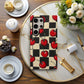 Retro Cherry Checkerboard Protective Phone Case