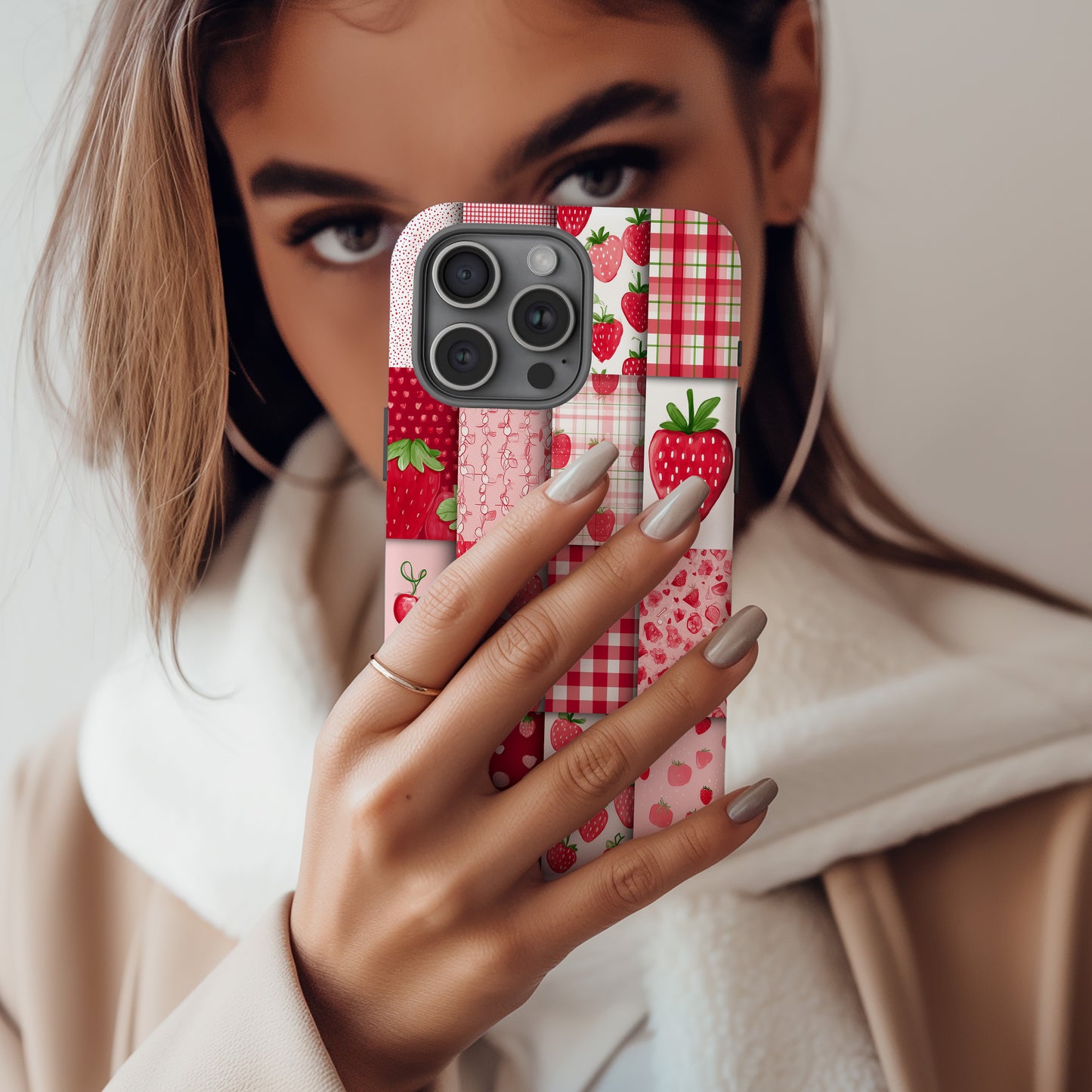 Strawberry Picnic Aesthetic Protective Phone Case