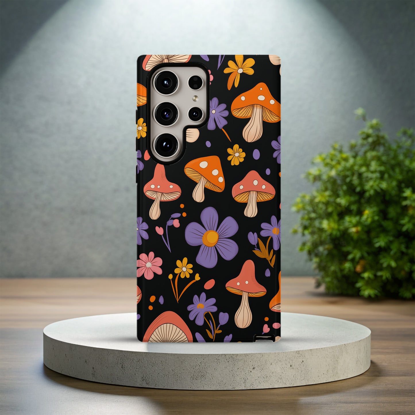Whimsical Mushroom Garden Protective Phone Case