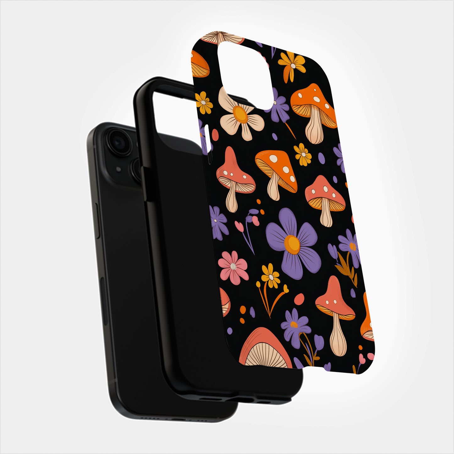 Whimsical Mushroom Garden Protective Phone Case