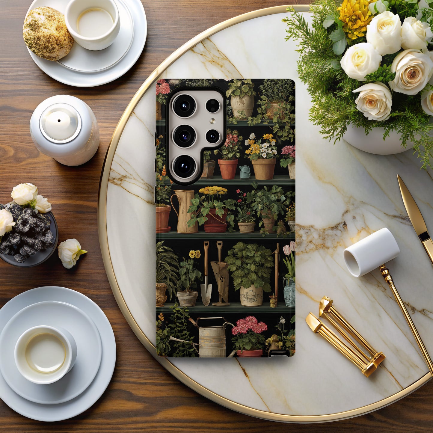 Vintage Botanical Garden Shelf Phone Case