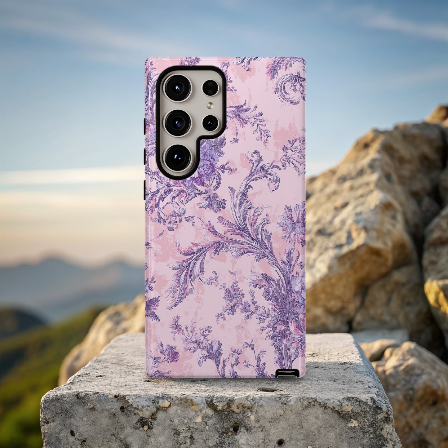 Blush Baroque Floral Phone Case