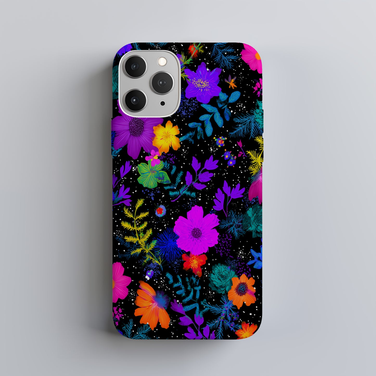 Neon Midnight Bloom Protective Phone Case