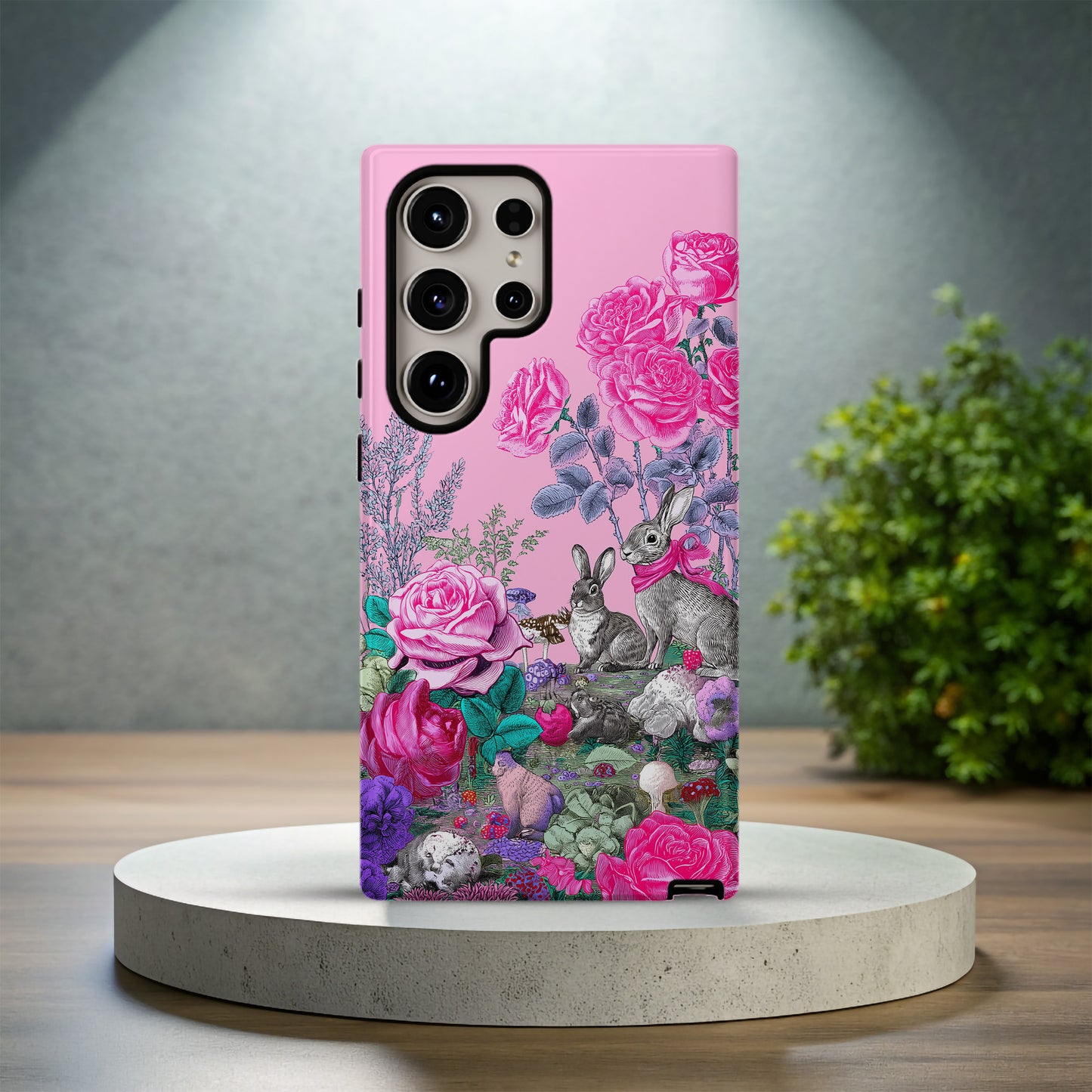 Blush Garden Bunny Protective Phone Case